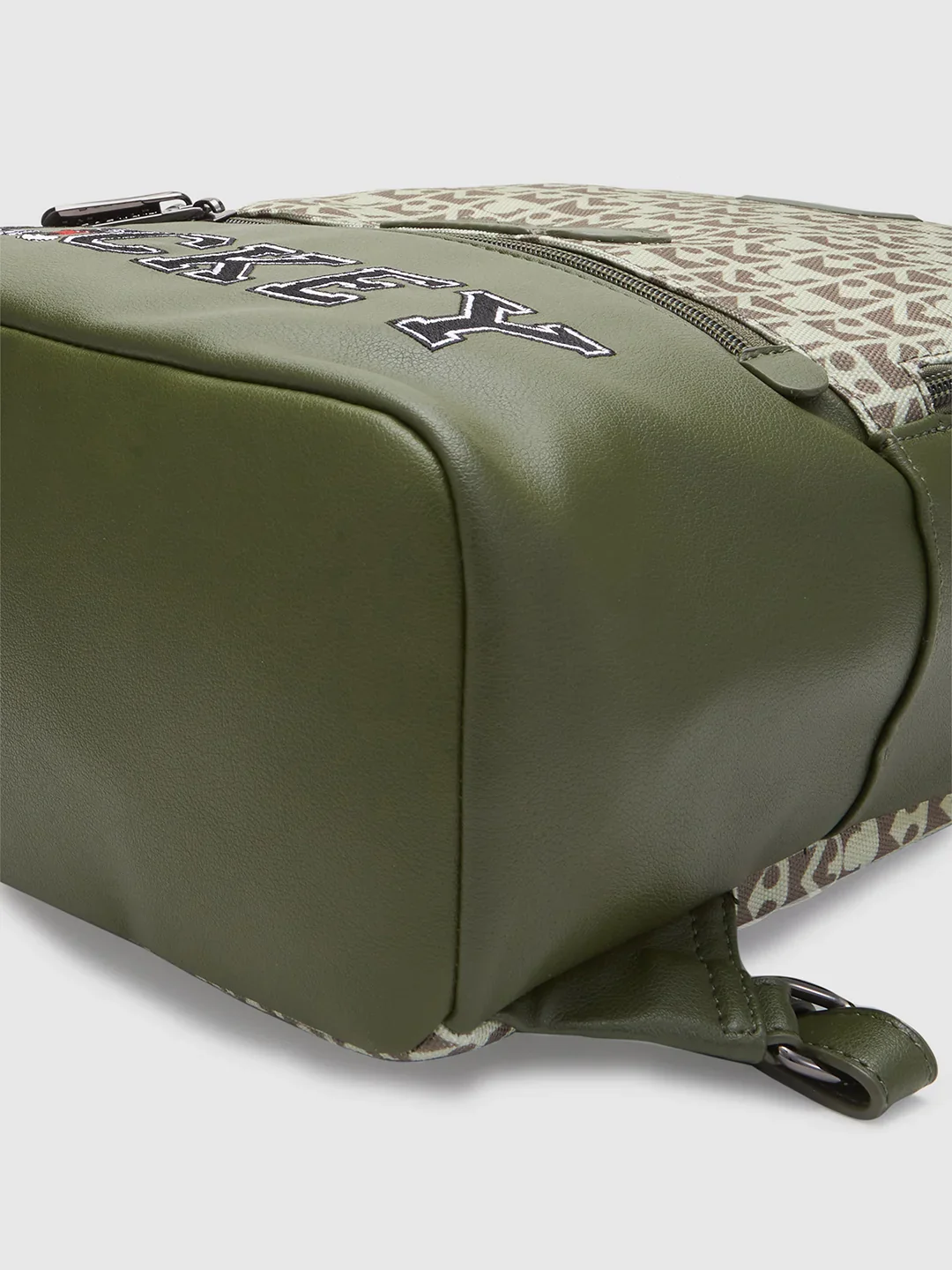Caprese Disney Graphic Mickey Mouse Medium Olive Green Backpack - Image 6
