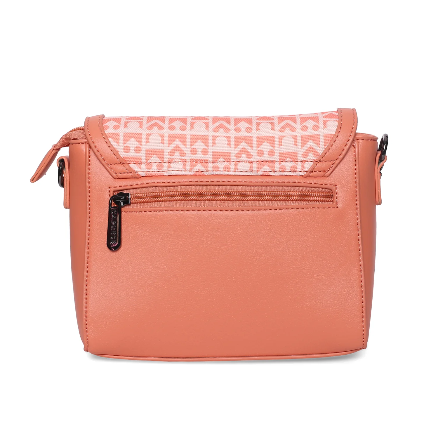 Caprese Disney Inspired Graphic Mickey Mouse Medium Coral Sling Bag - Image 4
