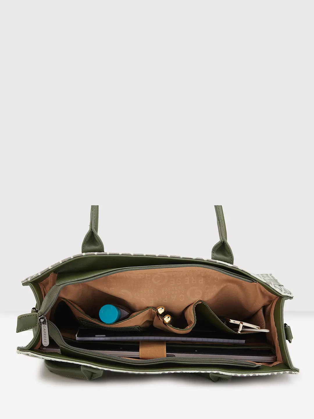 Caprese Aisha Large Olive Green Tote Bag - Image 5
