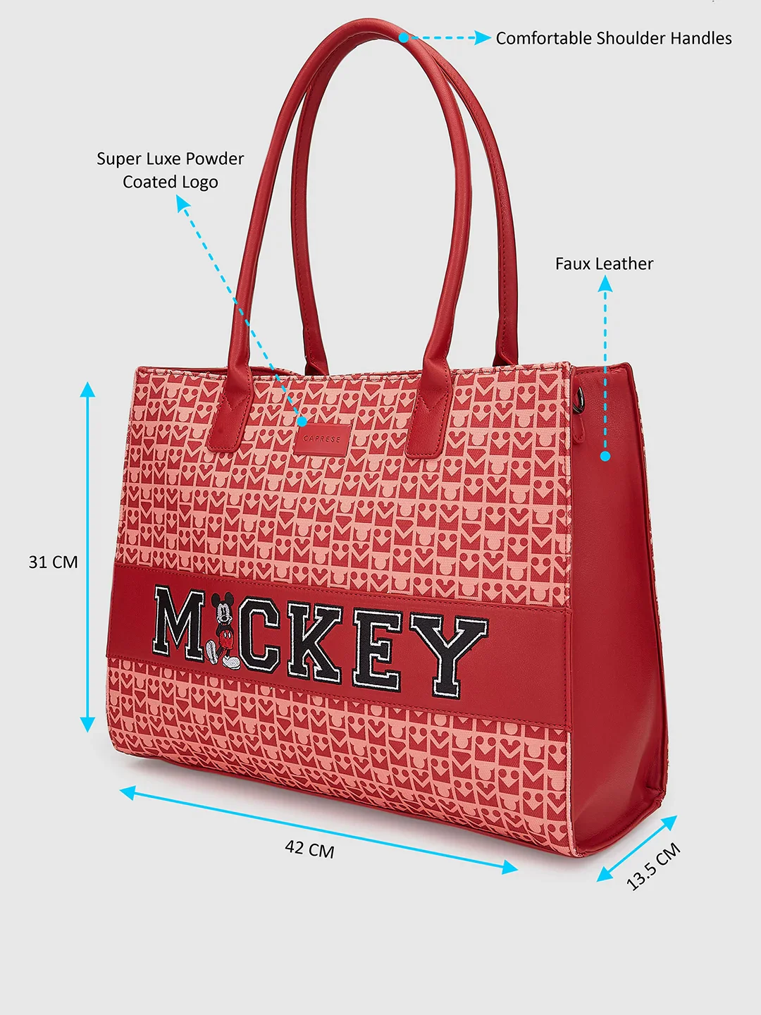 Caprese Aisha Large Red Tote Bag - Image 4