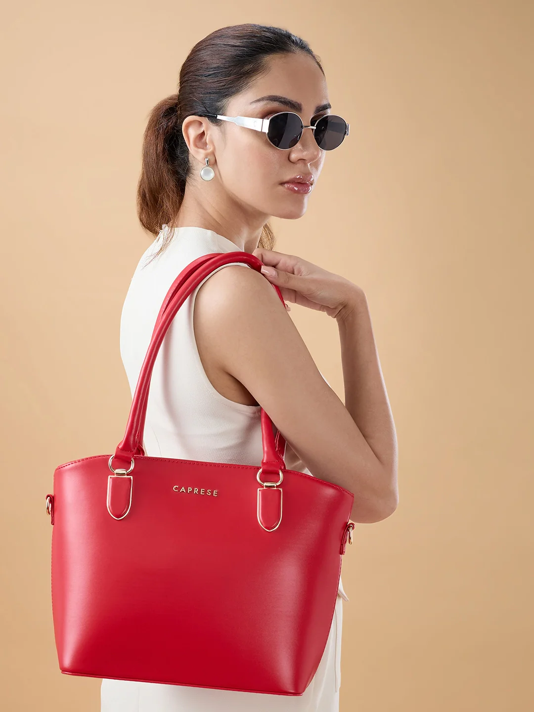 Caprese Akina Medium Red Satchel Bag - Image 2