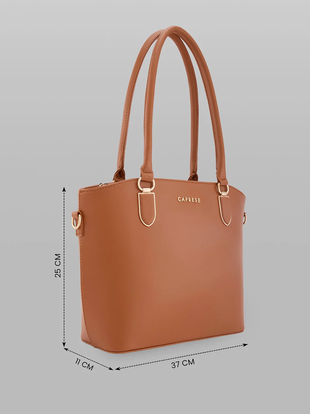 Caprese Akina Medium Tan Satchel Bag - Image 5