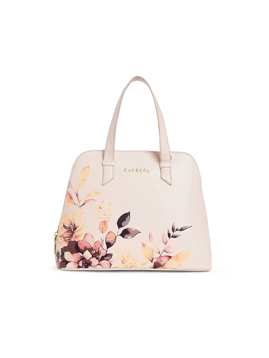 Caprese Alaya Medium Brown Satchel Bag