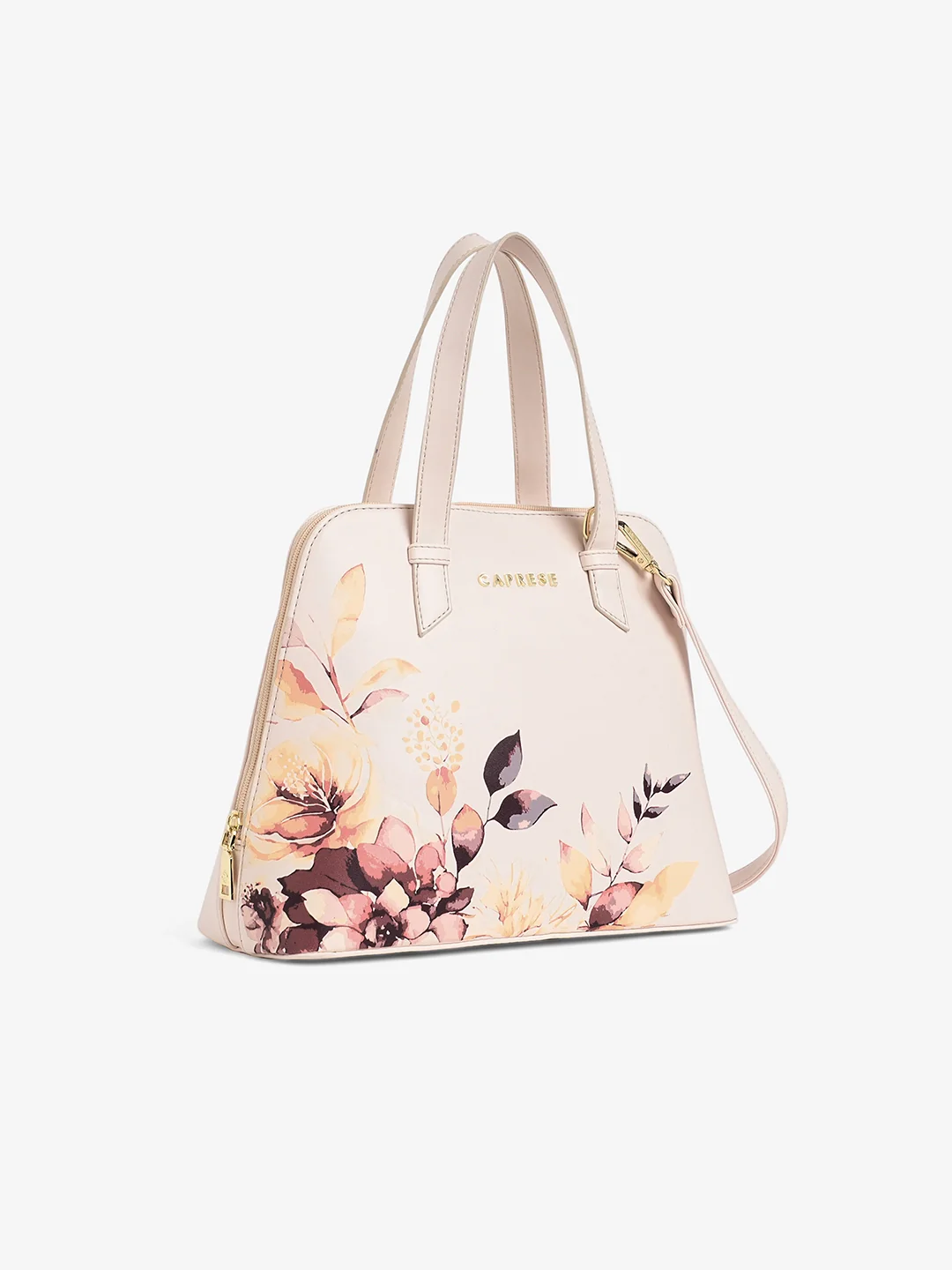 Caprese Alaya Medium Brown Satchel Bag - Image 4
