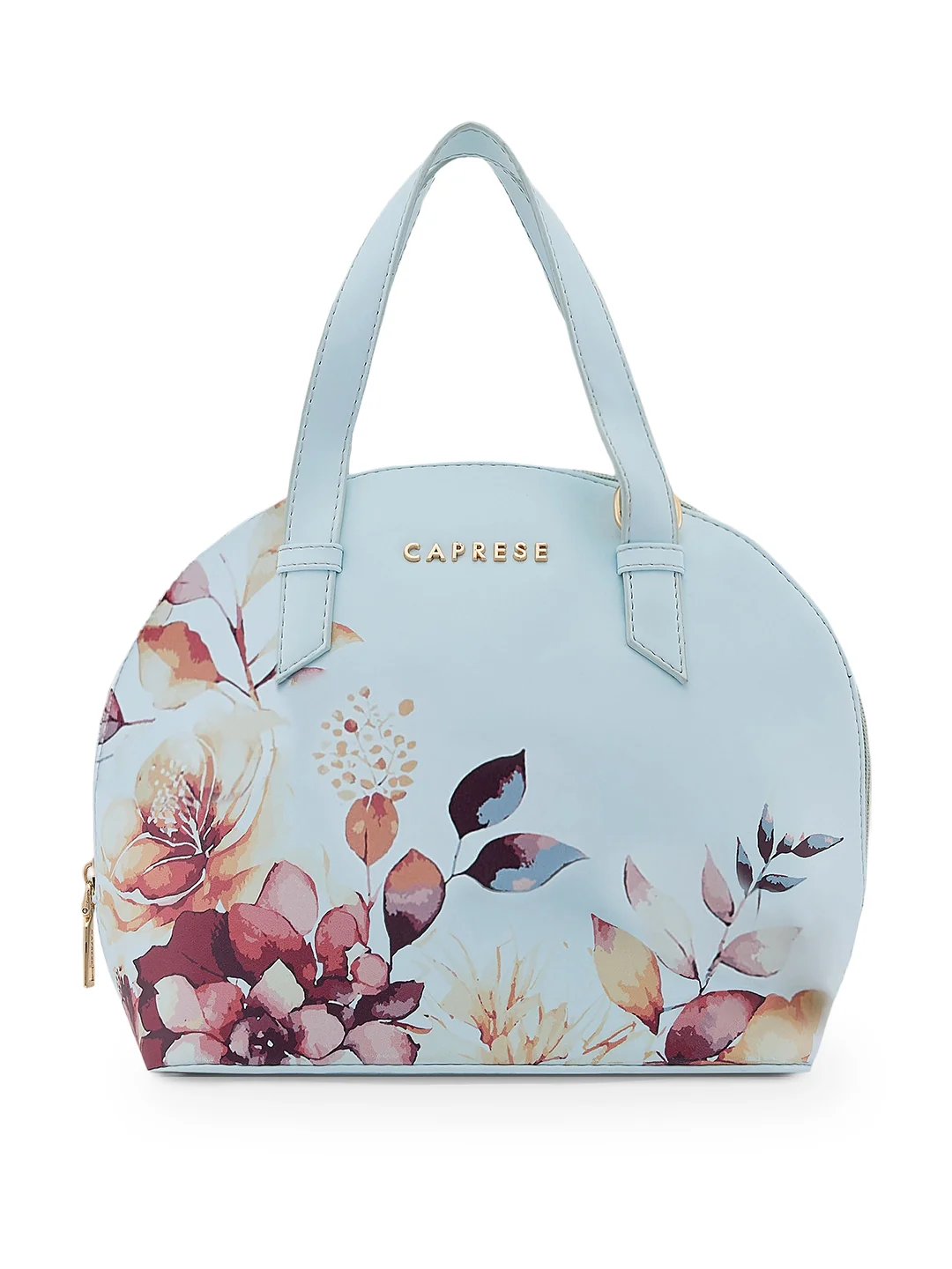 Caprese Alaya Small Blue Satchel Bag