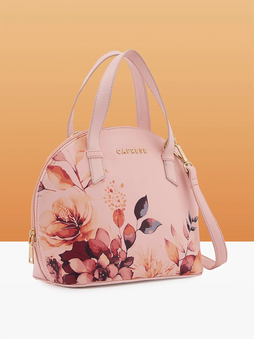 Caprese Alaya Small Pink Satchel Bag - Image 7