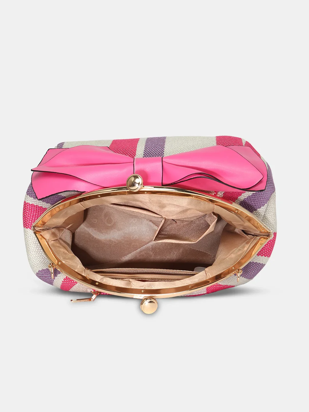 Caprese Alessia Large Pink Satchel Bag - Image 9