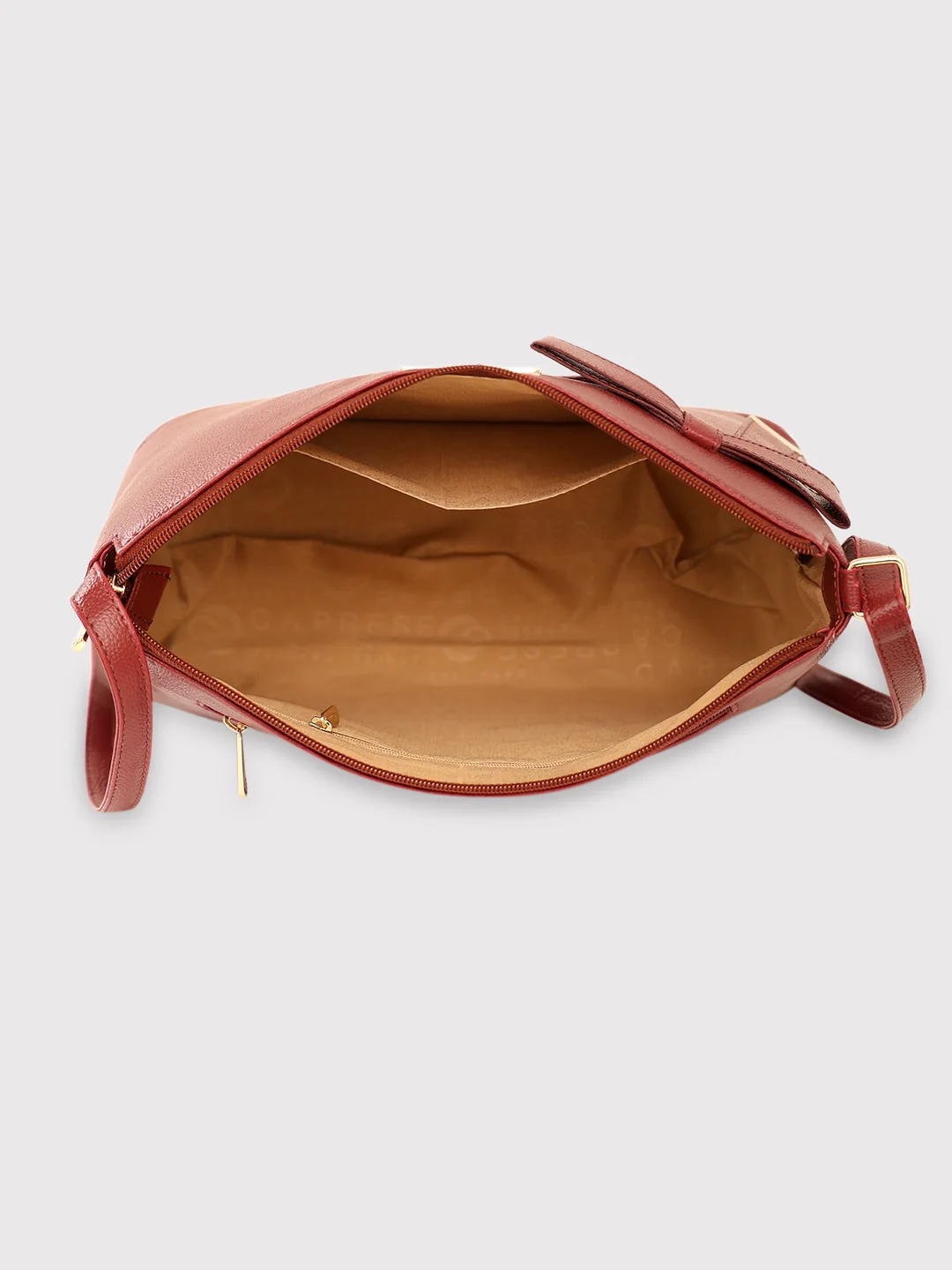 Caprese Alexandria Medium Maroon Sling Bag - Image 10