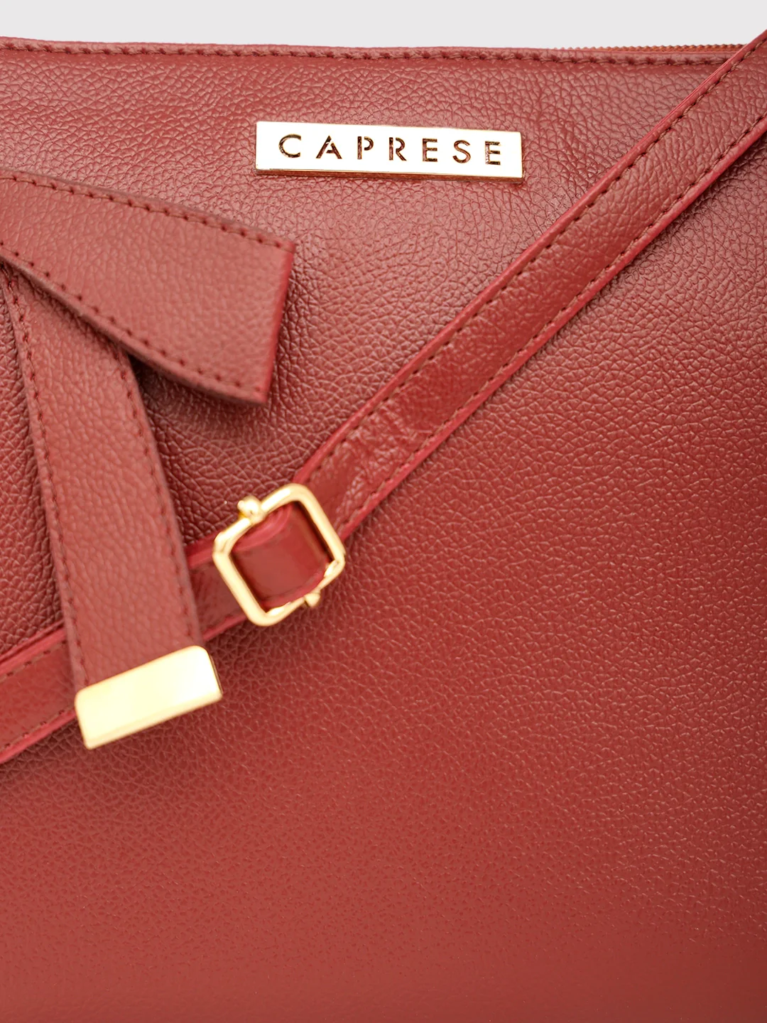 Caprese Alexandria Medium Maroon Sling Bag - Image 4