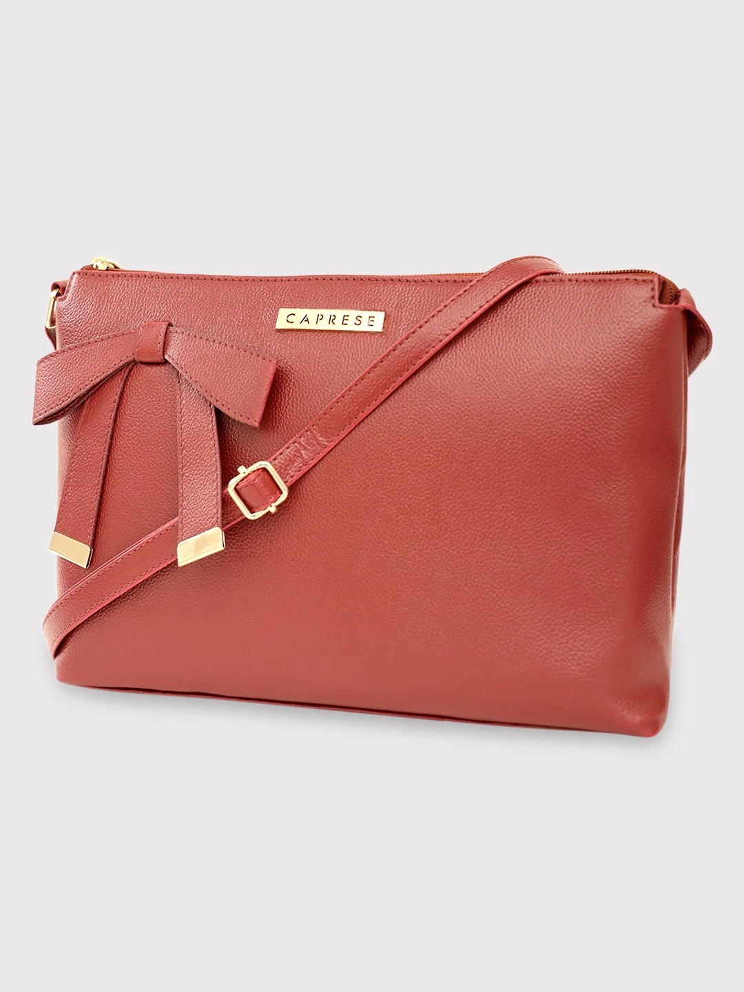 Caprese Alexandria Medium Maroon Sling Bag - Image 6