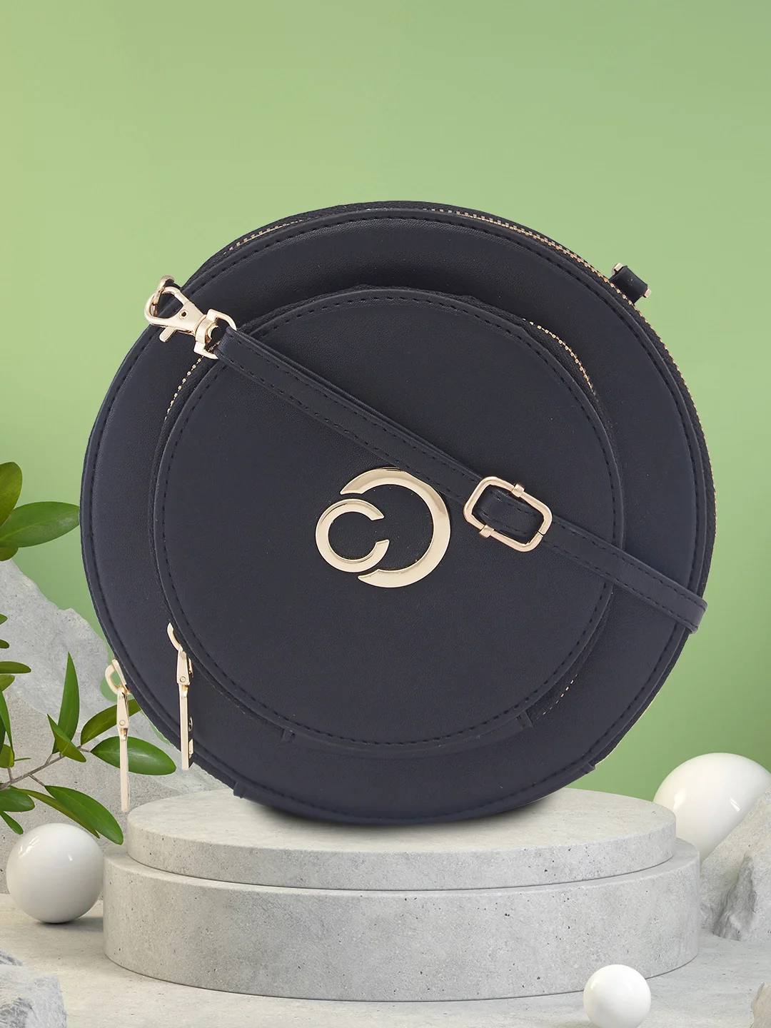 Caprese Alfie Small Black Sling Bag
