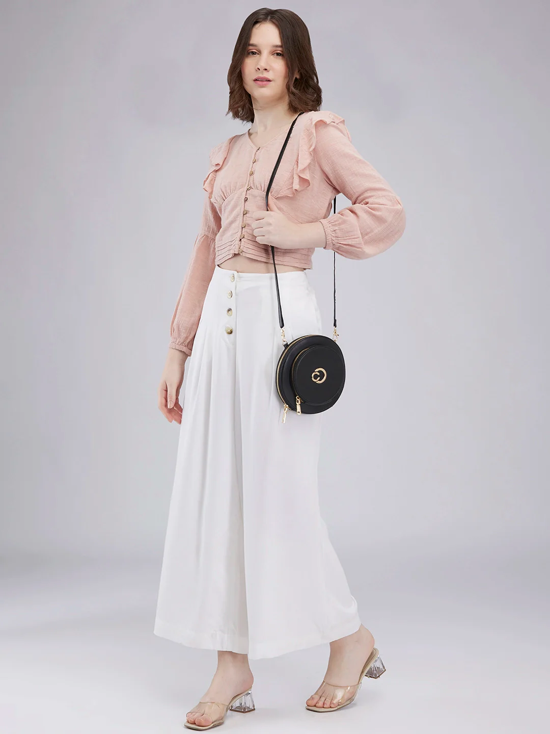Caprese Alfie Small Black Sling Bag - Image 2