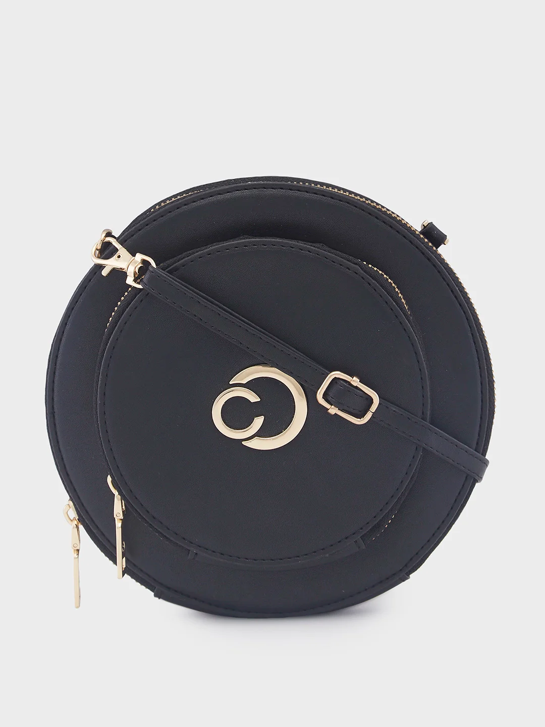 Caprese Alfie Small Black Sling Bag - Image 3