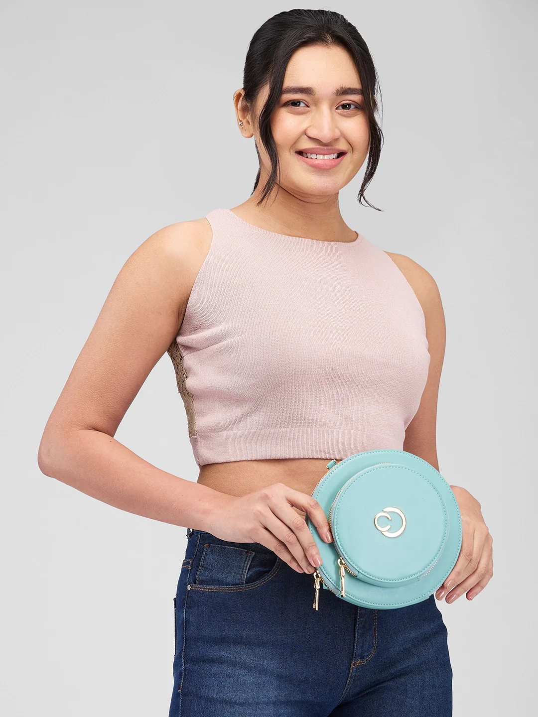 Caprese Alfie Small Mint Sling Bag - Image 11