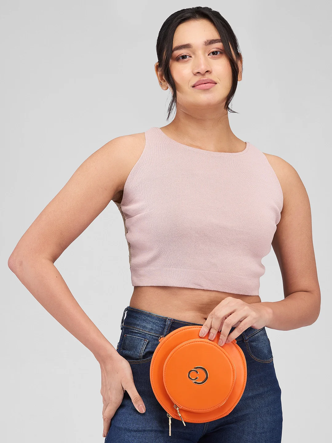Caprese Alfie Small Orange Sling Bag - Image 12