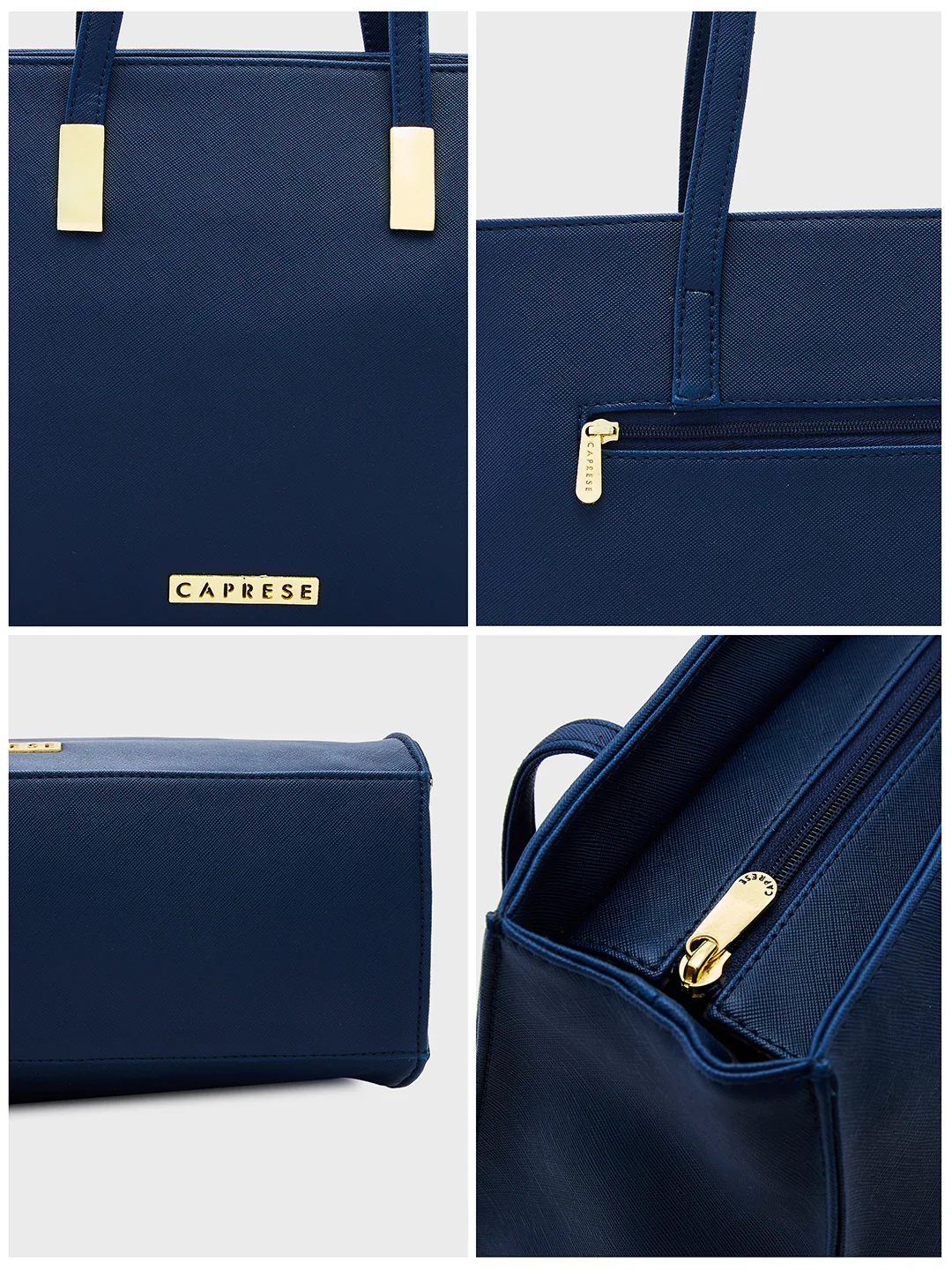 Caprese Alicie Medium Navy Satchel Bag - Image 7