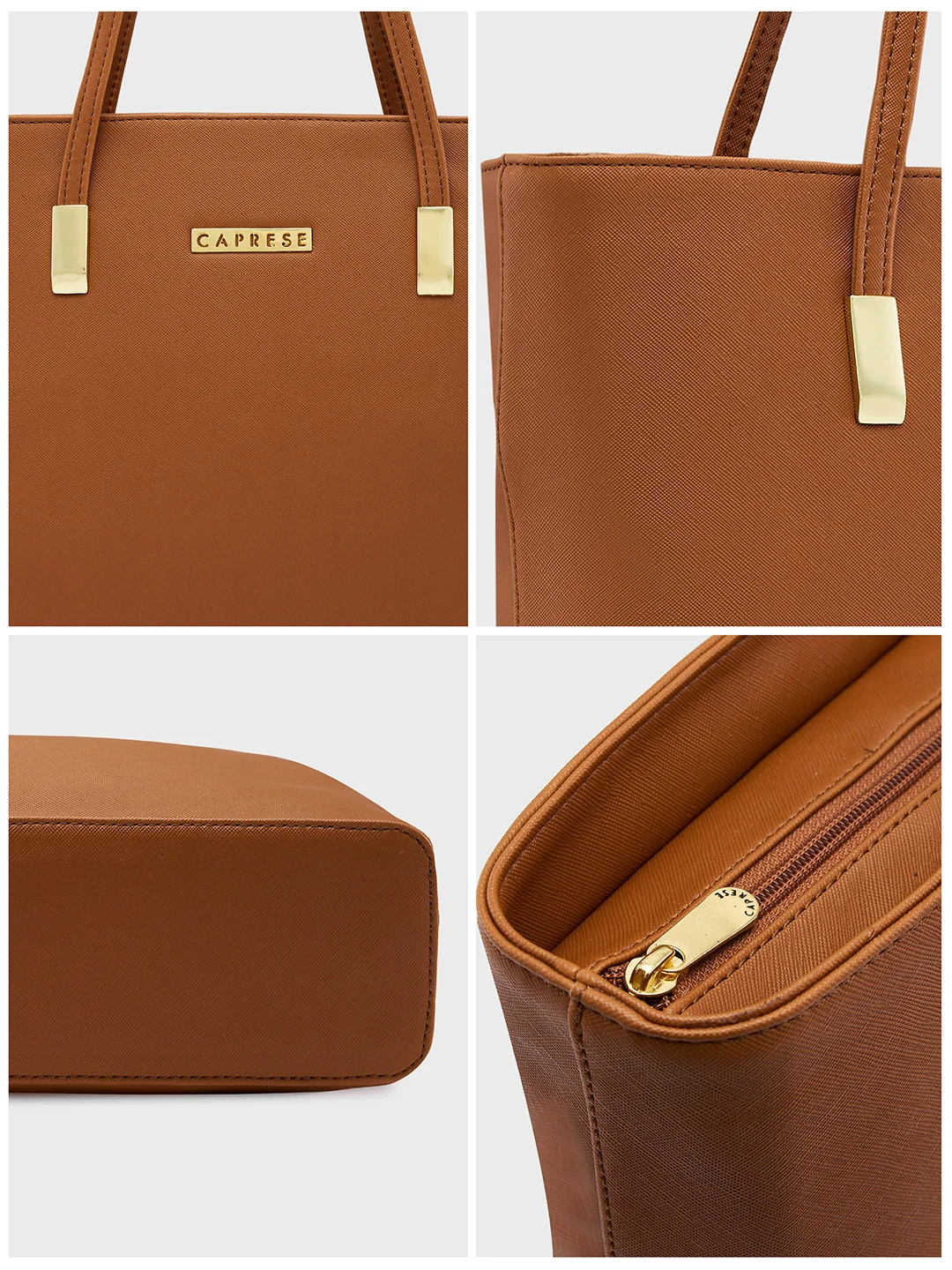 Caprese Alicie Medium Tan Tote Bag - Image 7