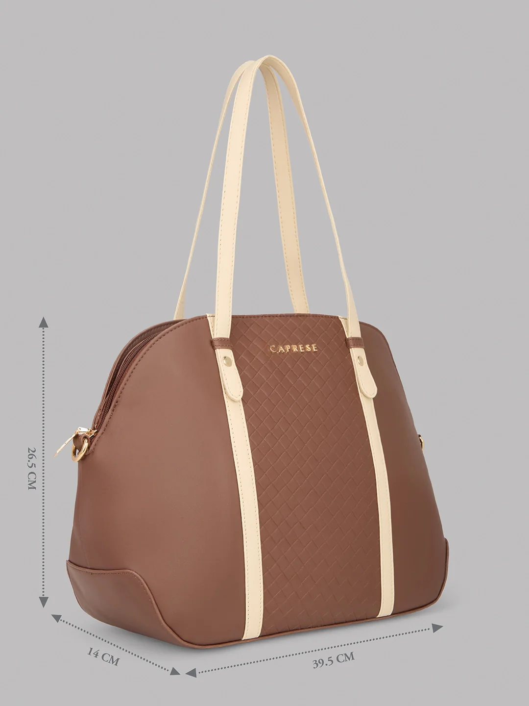Caprese Alpine Medium Chocolate Brown Satchel Bag - Image 17