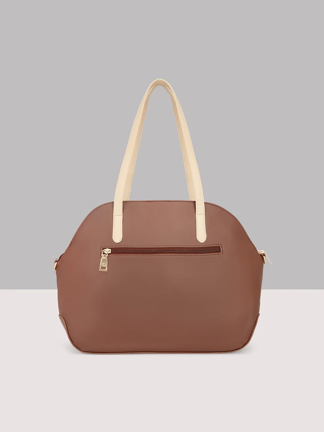 Caprese Alpine Medium Chocolate Brown Satchel Bag - Image 4