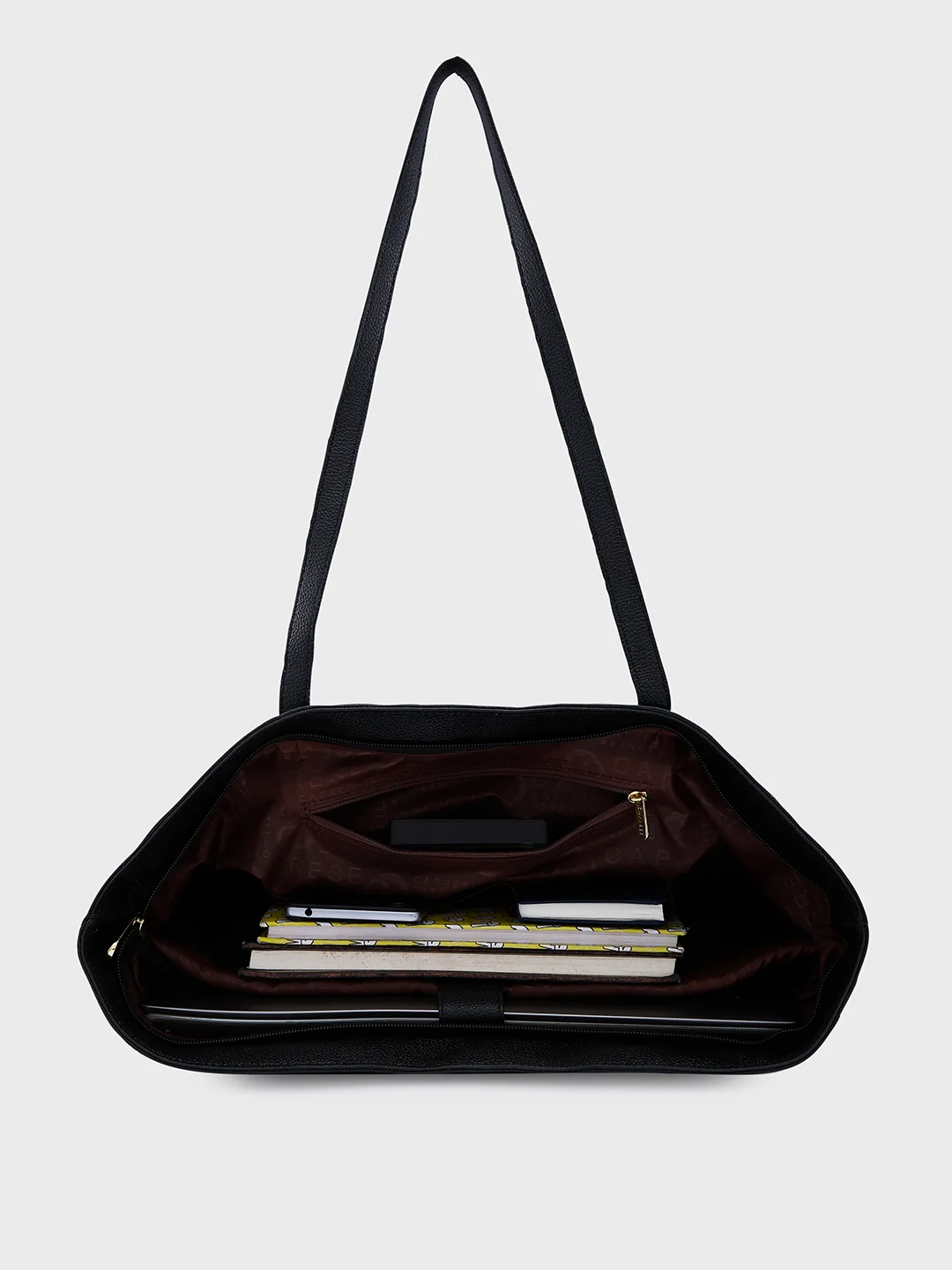 Caprese Amayra Large Black Laptop Tote Bag - Image 9