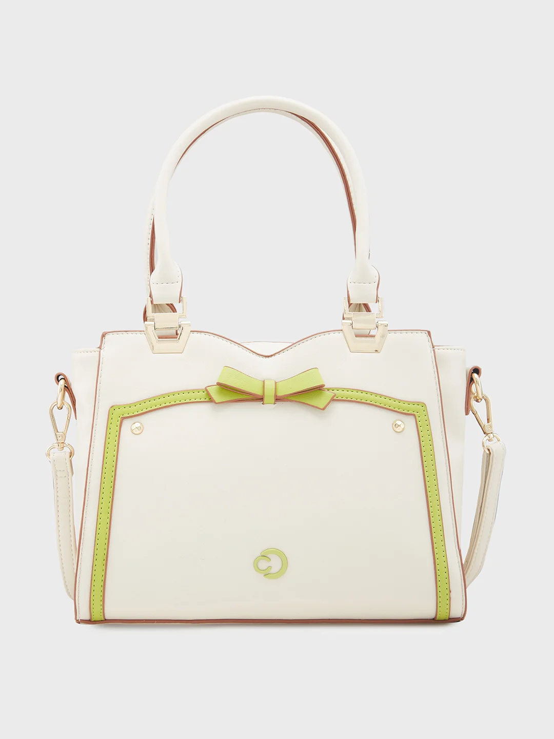 Caprese Amayra Medium Cream Satchel Bag