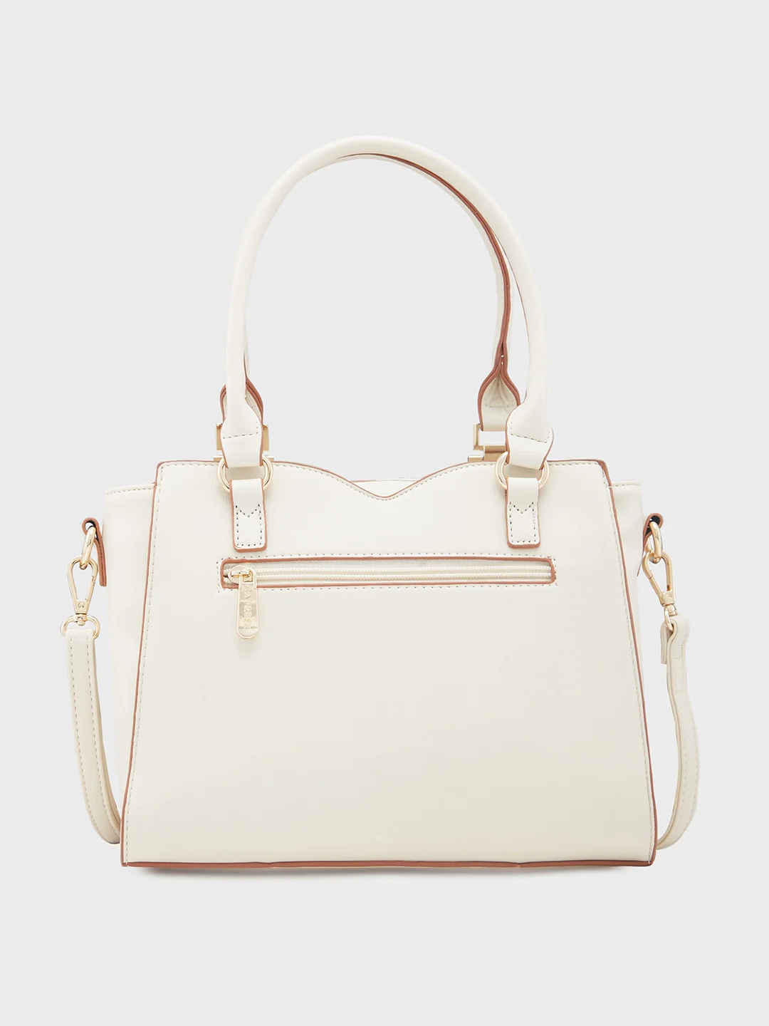 Caprese Amayra Medium Cream Satchel Bag - Image 4