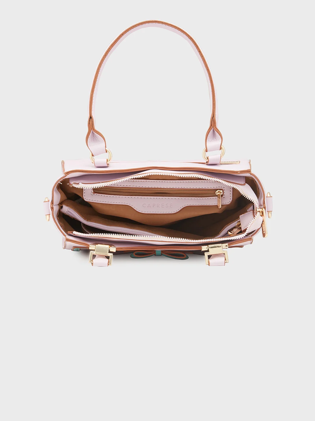 Caprese Amayra Medium Lilac Satchel Bag - Image 10