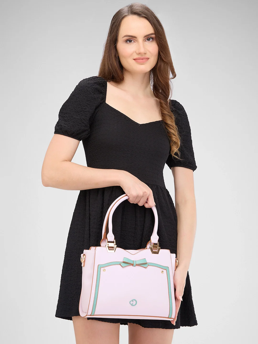 Caprese Amayra Medium Lilac Satchel Bag - Image 12