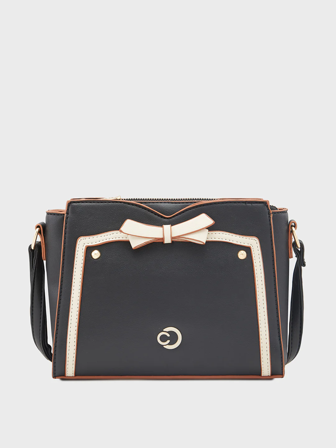 Caprese Amayra Medium Black Sling Bag