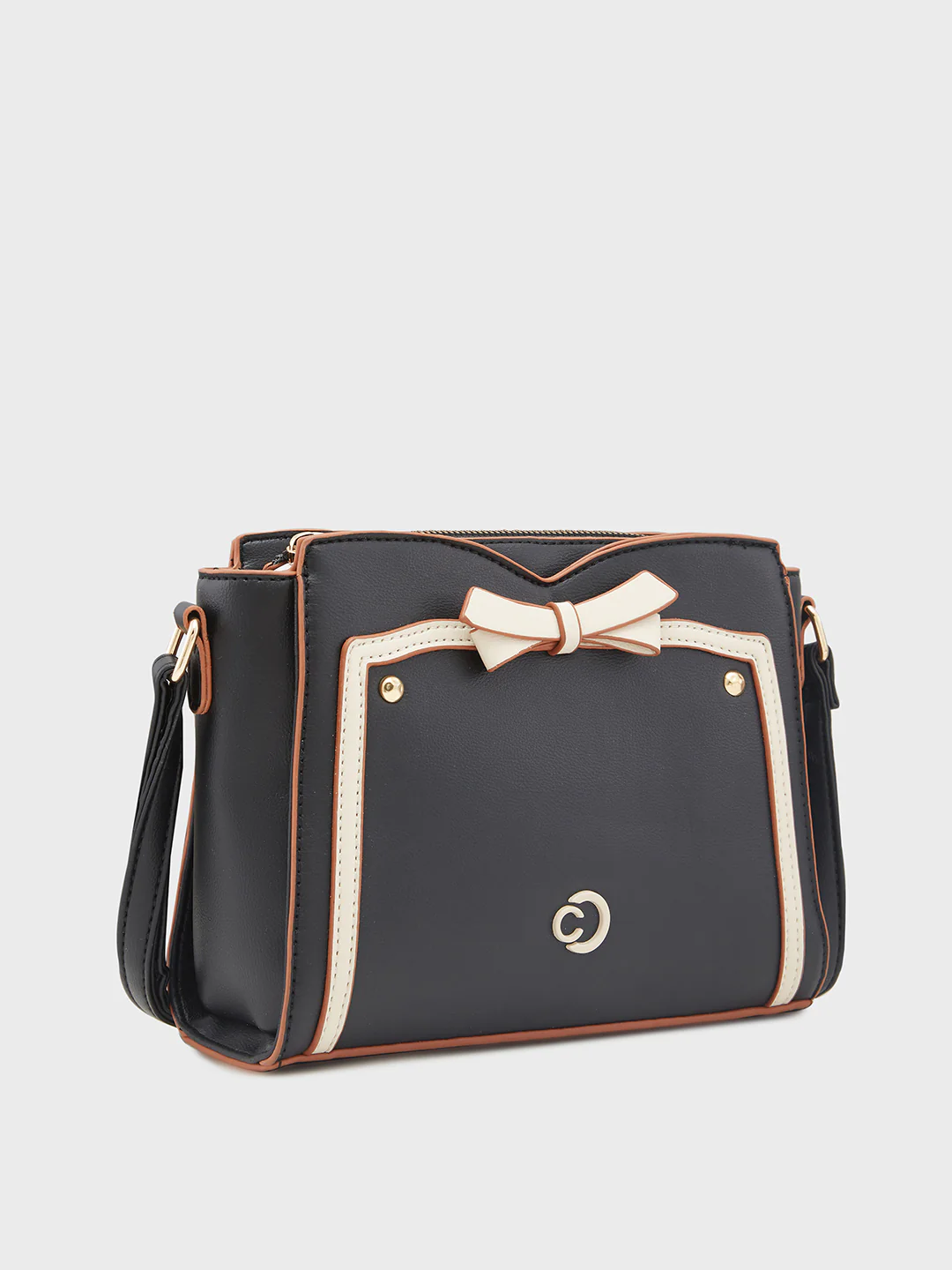 Caprese Amayra Medium Black Sling Bag - Image 5