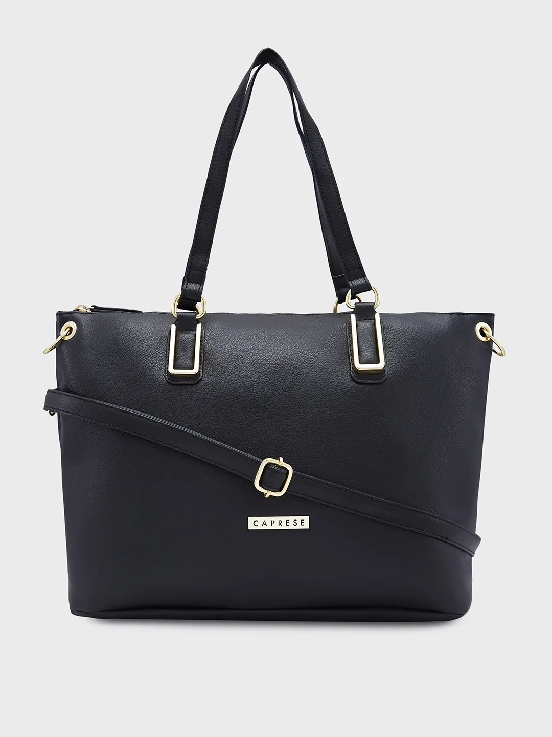 Caprese Amelia Medium Black Satchel Bag