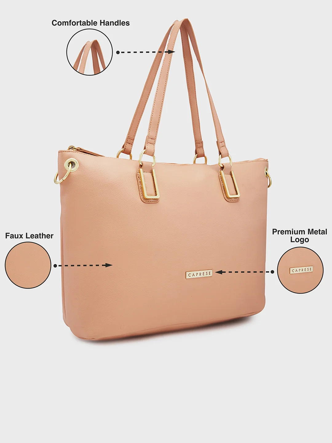 Caprese Amelia Medium Skin Satchel Bag - Image 7