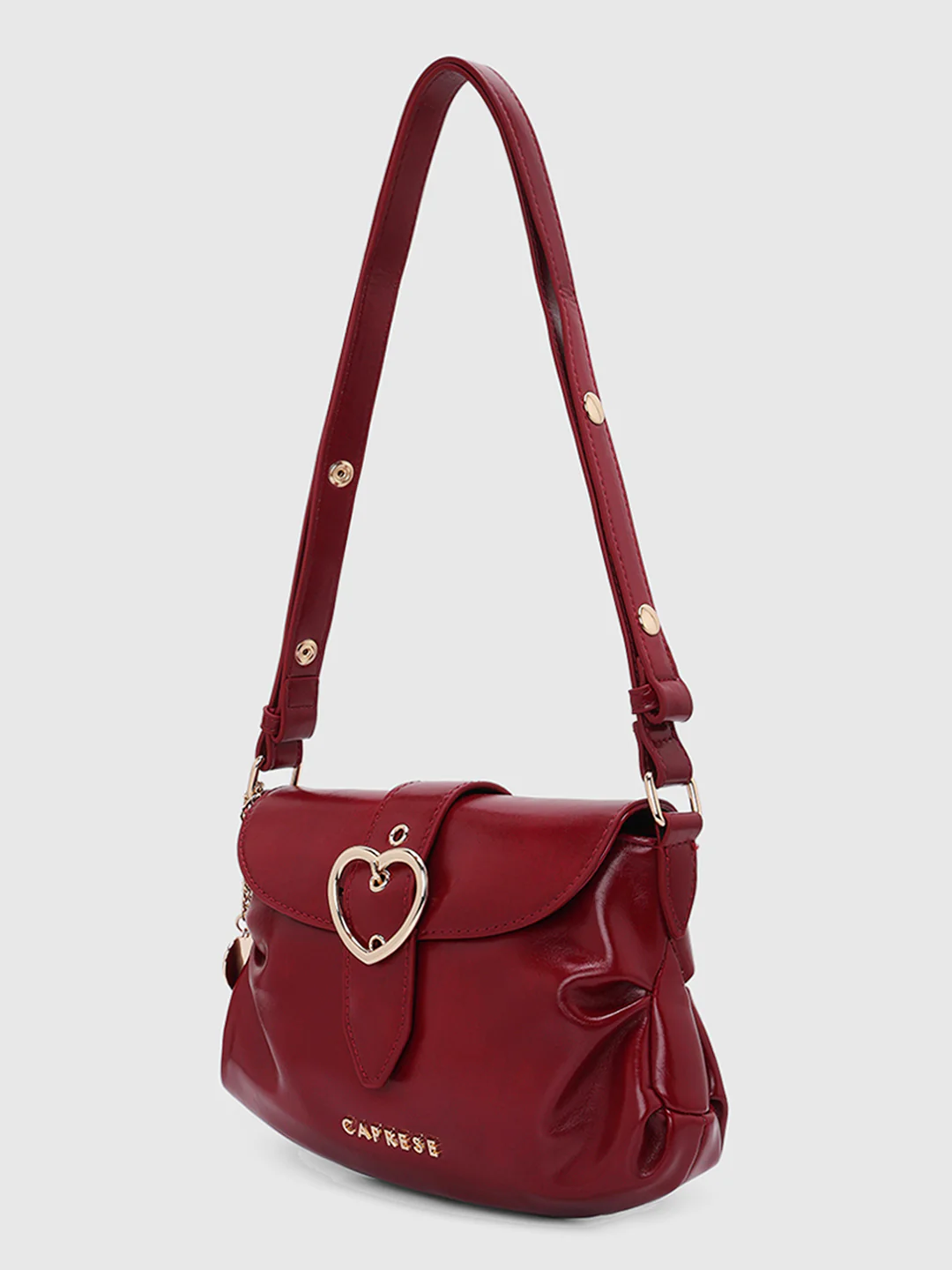 Caprese Ana Medium Red Baguette Bag - Image 12