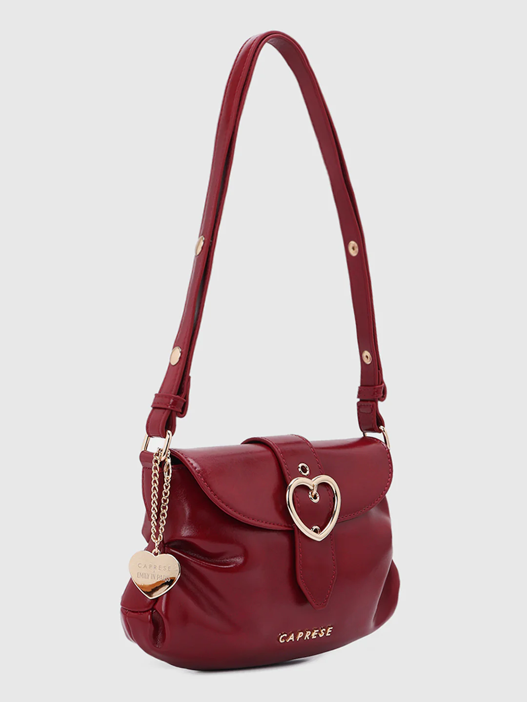 Caprese Ana Medium Red Baguette Bag - Image 13