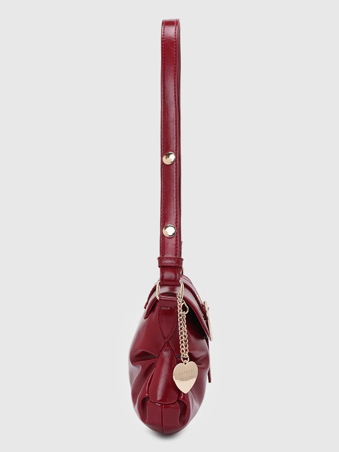 Caprese Ana Medium Red Baguette Bag - Image 15