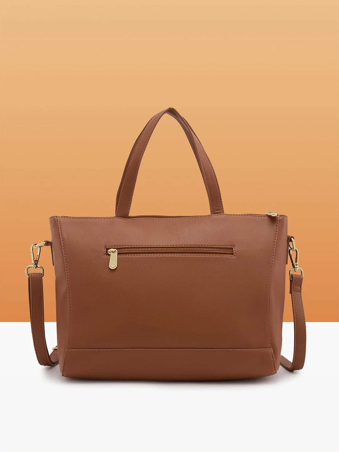 Caprese Andrea Medium Tan Satchel Bag - Image 5