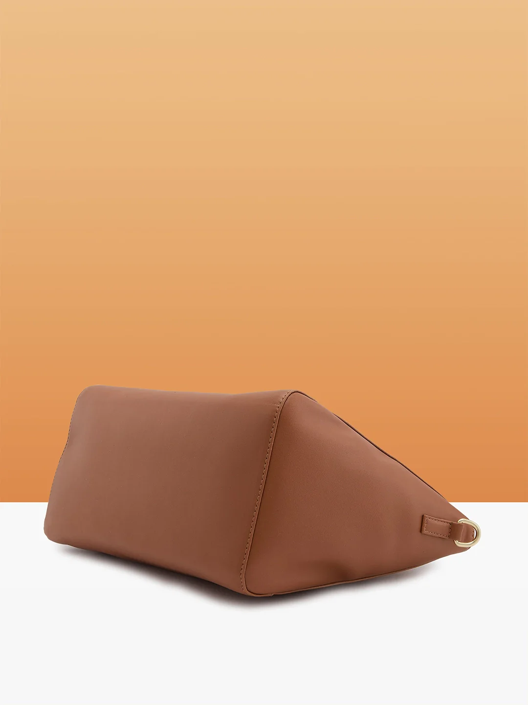 Caprese Andrea Medium Tan Satchel Bag - Image 9