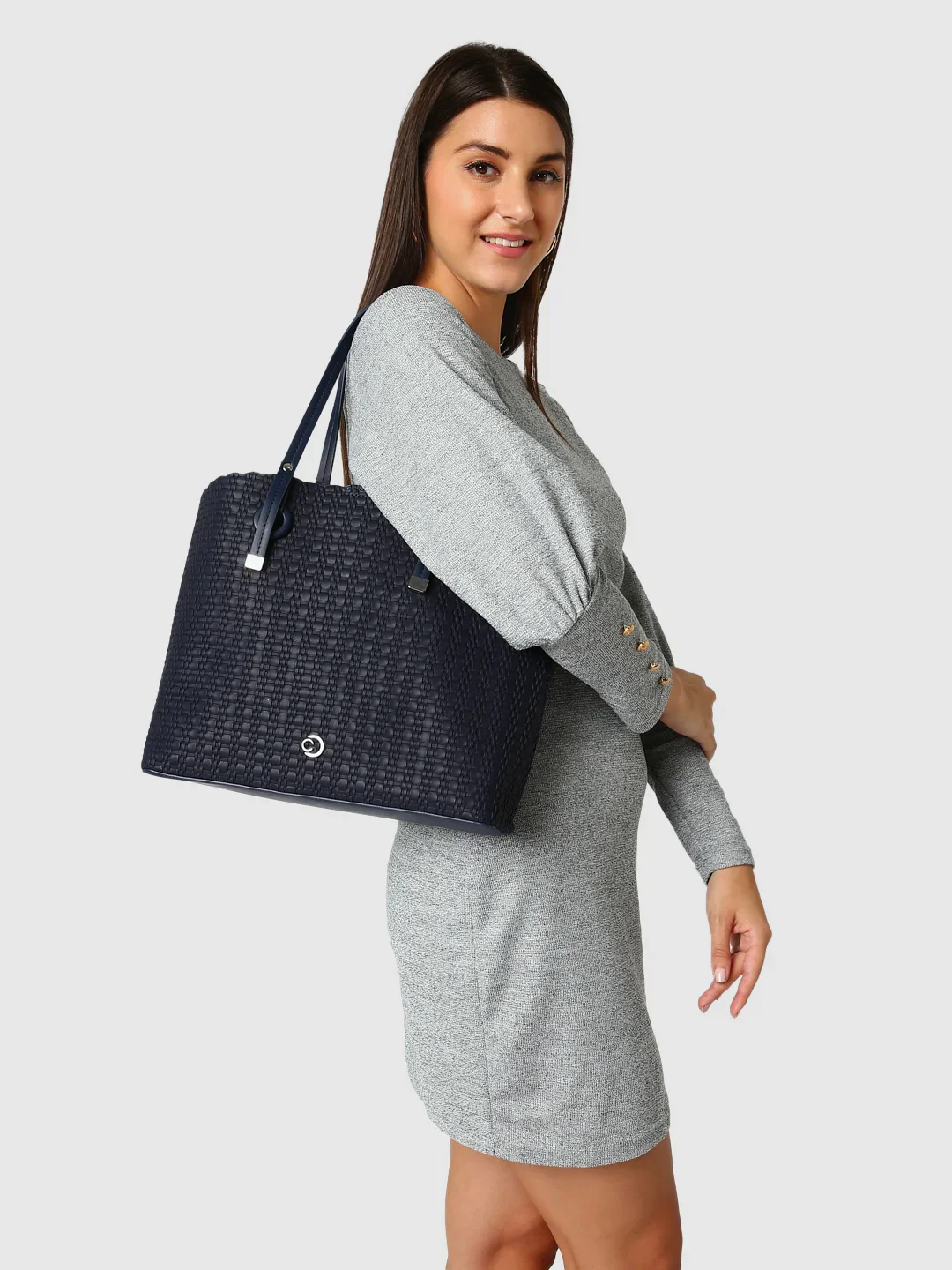Caprese Andrea Small Navy Office Tote Bag - Image 3