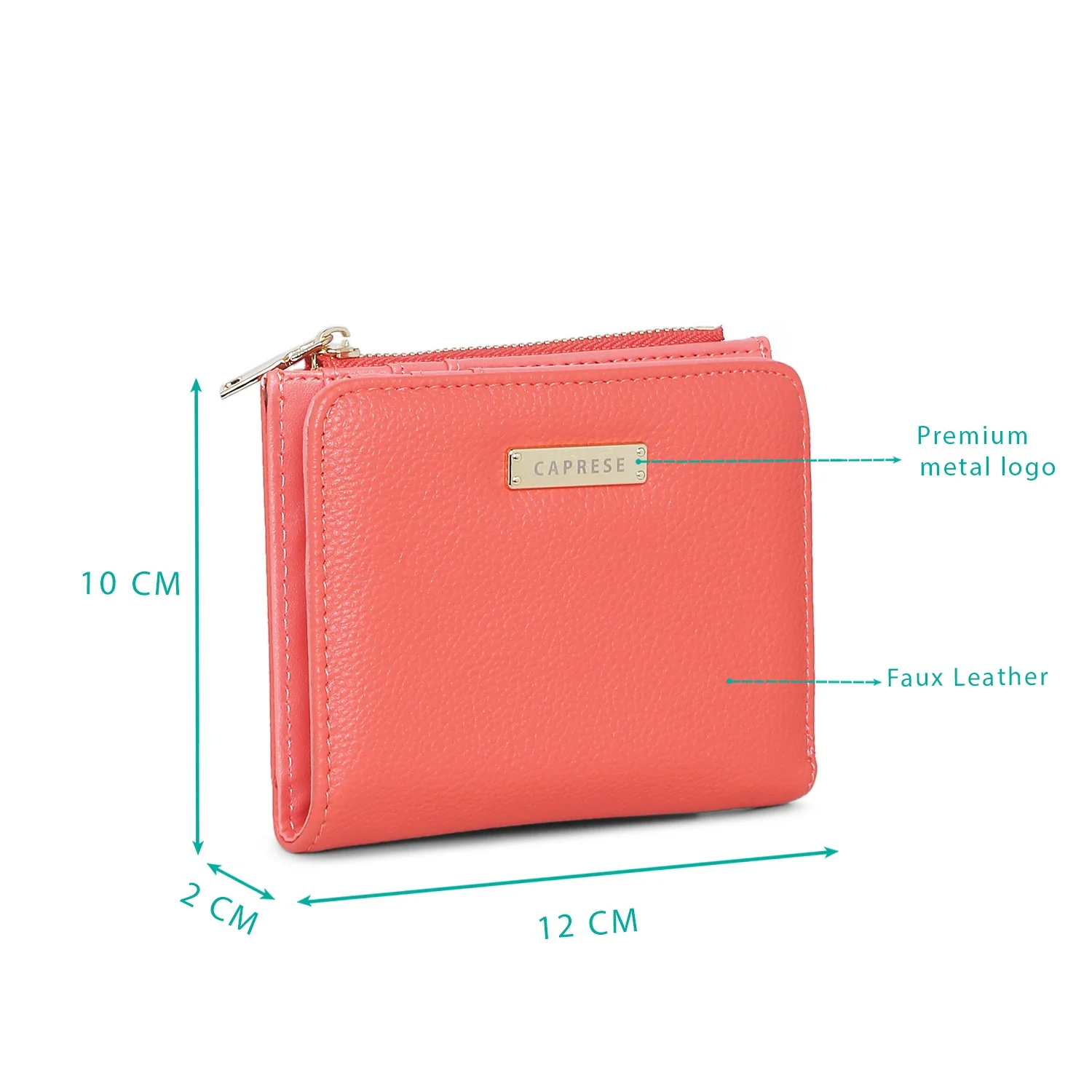 Caprese Angelina Small Coral Wallet - Image 3