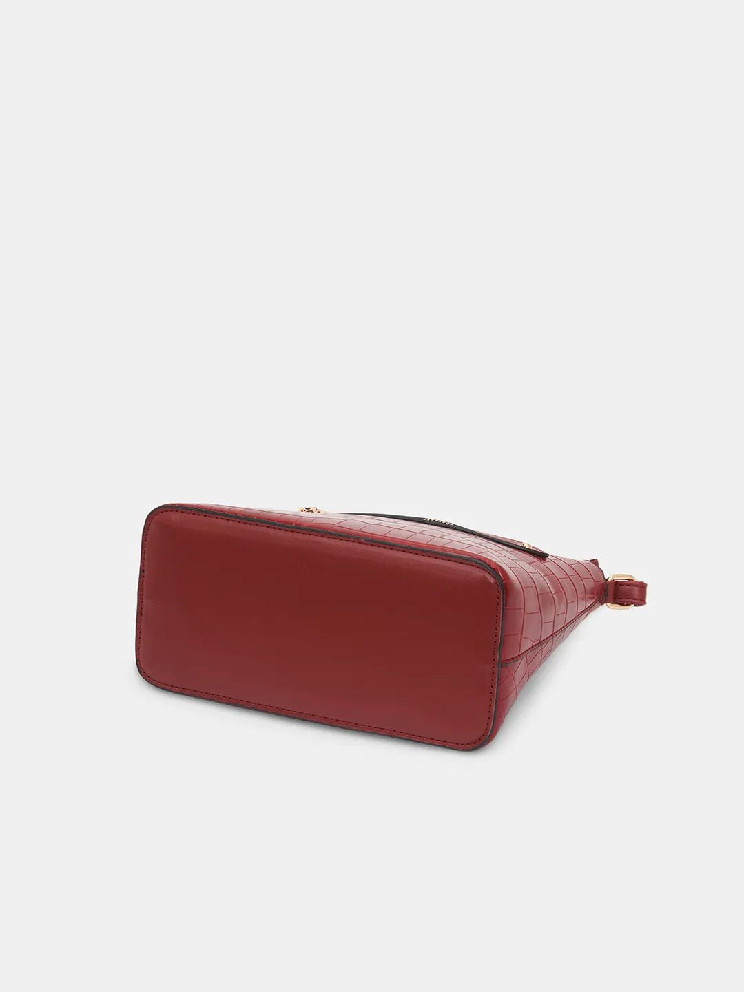 Caprese Antonia Small Maroon Sling Bag - Image 6