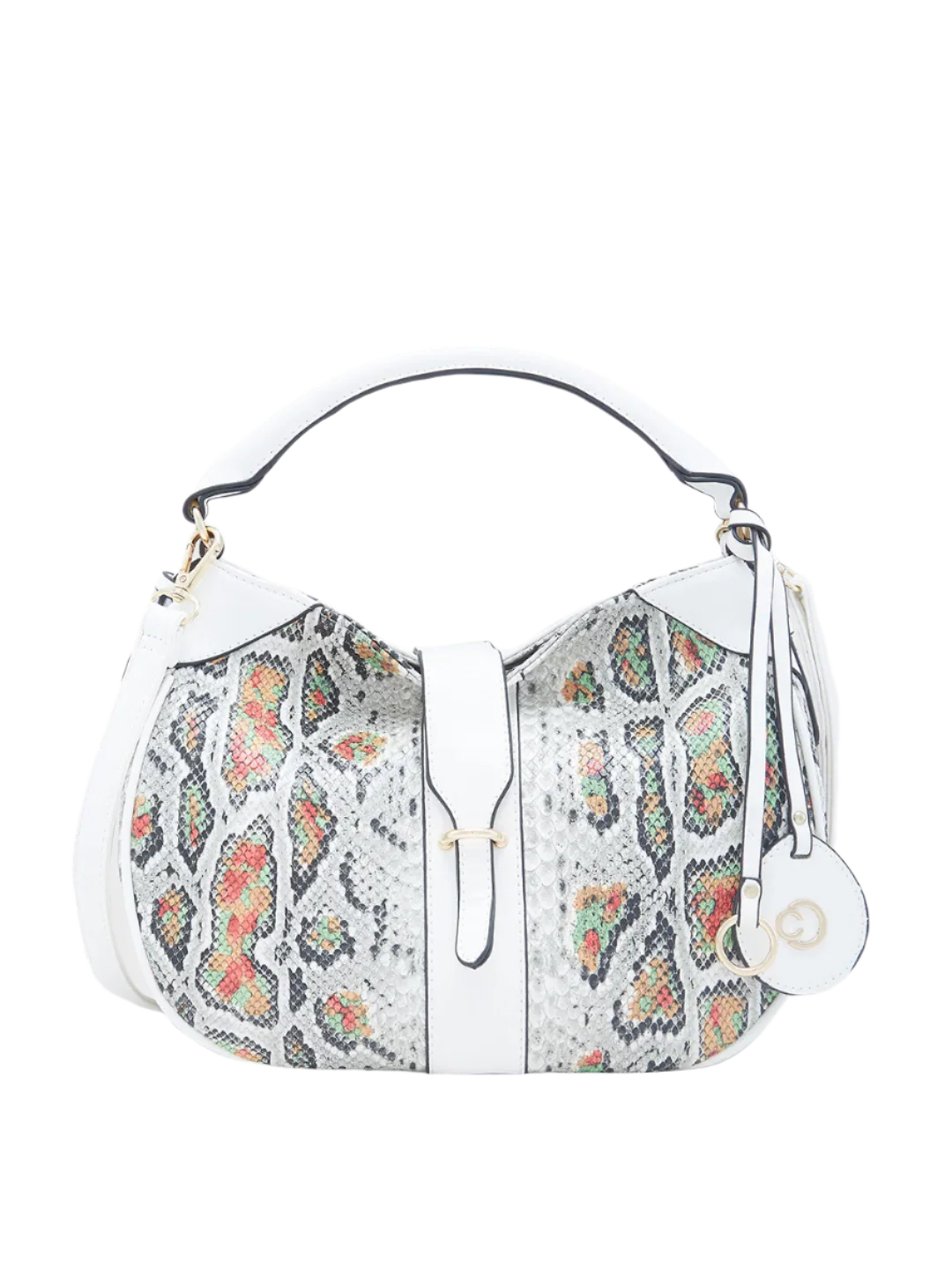 Caprese Archie Medium White Hobo Bag