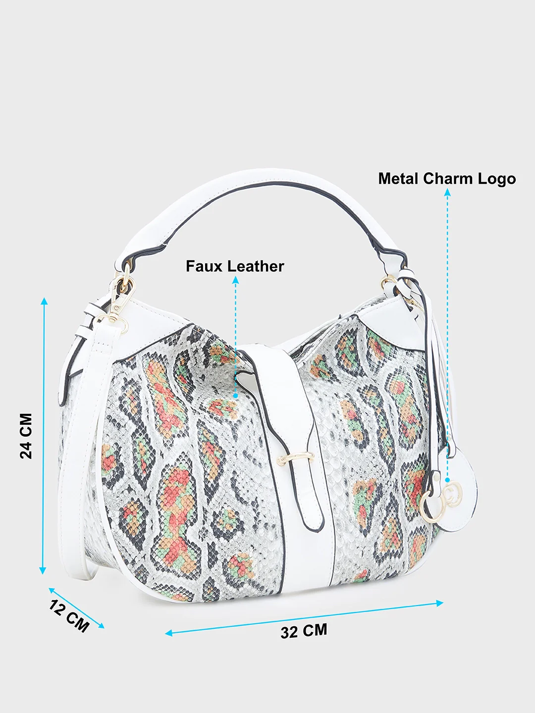 Caprese Archie Medium White Hobo Bag - Image 7