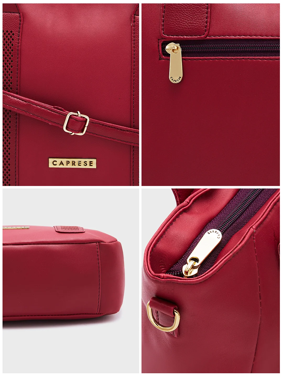 Caprese Aria Medium Plum Satchel Bag - Image 14
