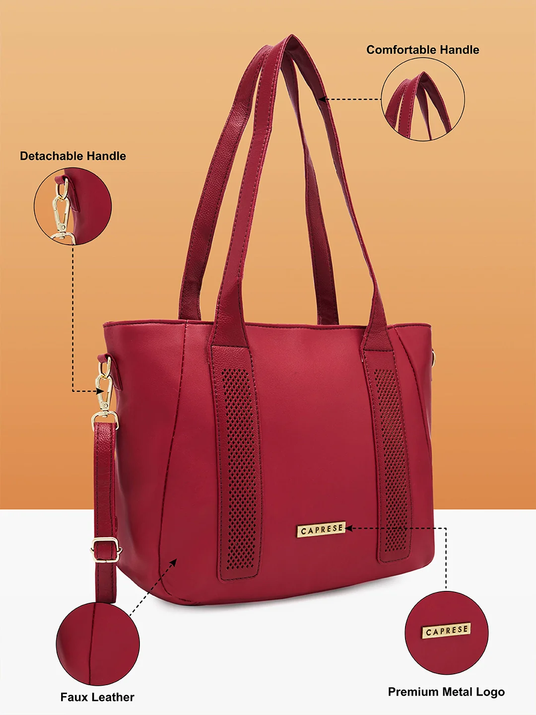 Caprese Aria Medium Plum Satchel Bag - Image 6
