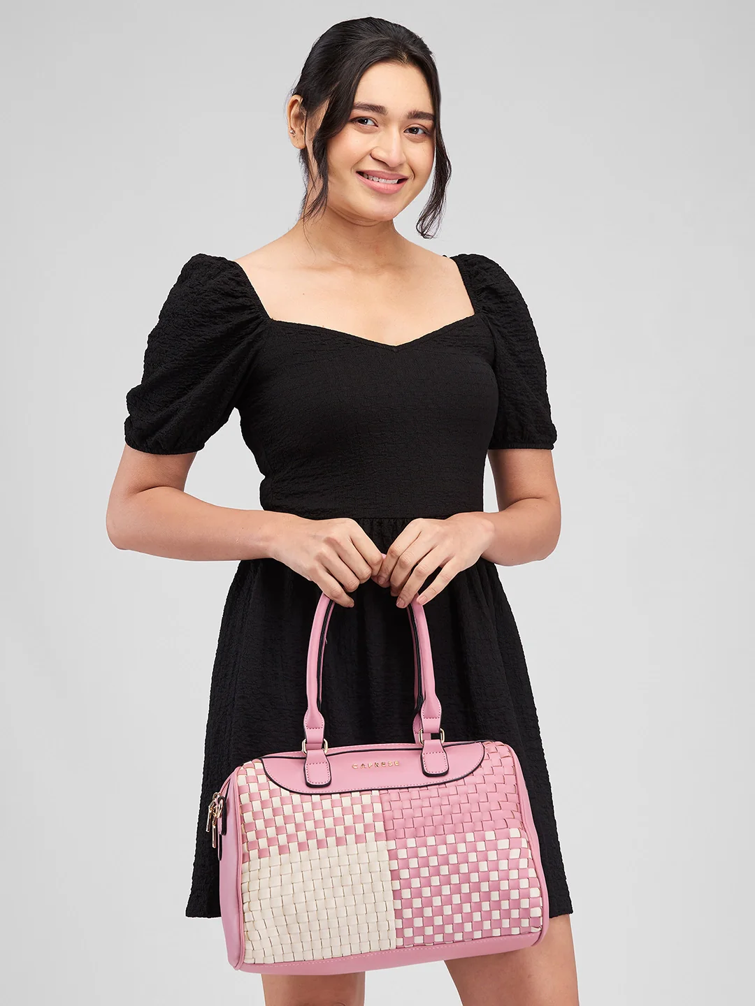 Caprese Aria Medium Blush Satchel Bag - Image 13