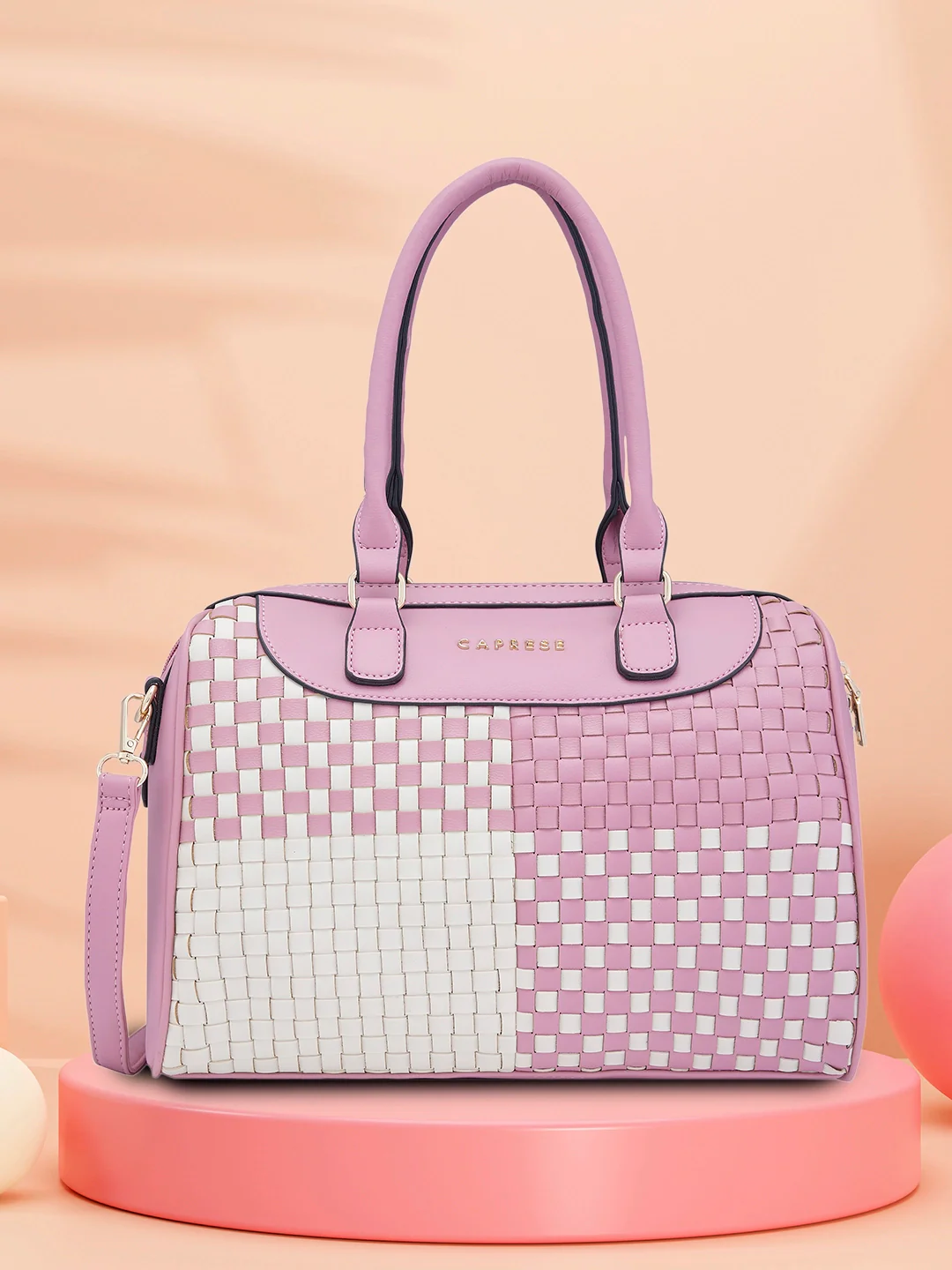 Caprese Aria Medium Blush Satchel Bag - Image 2