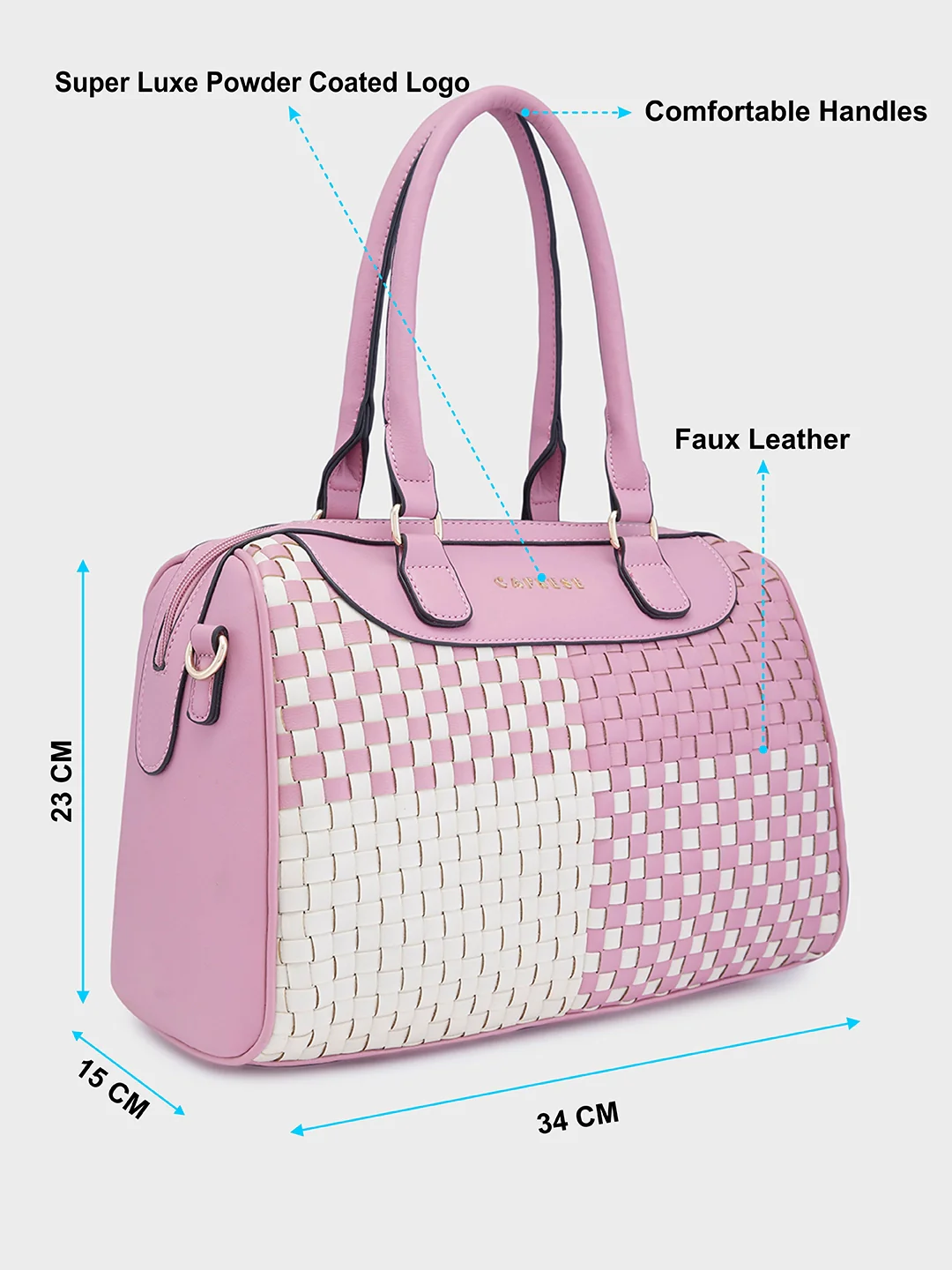 Caprese Aria Medium Blush Satchel Bag - Image 7