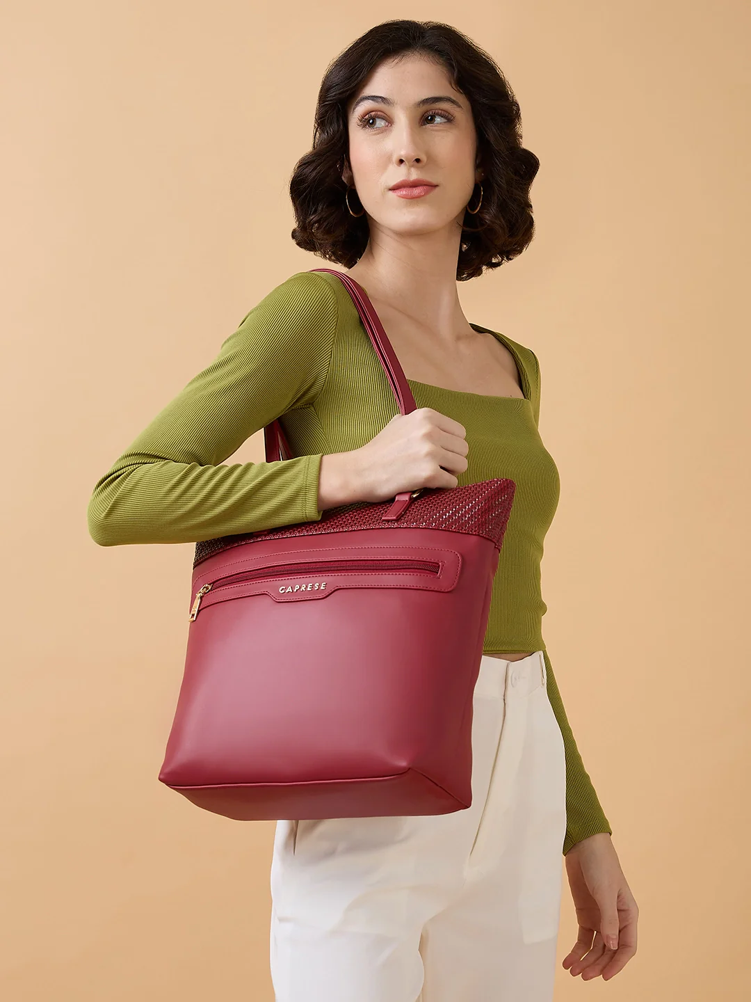 Caprese Ariana Large Red Tote Bag - Image 9