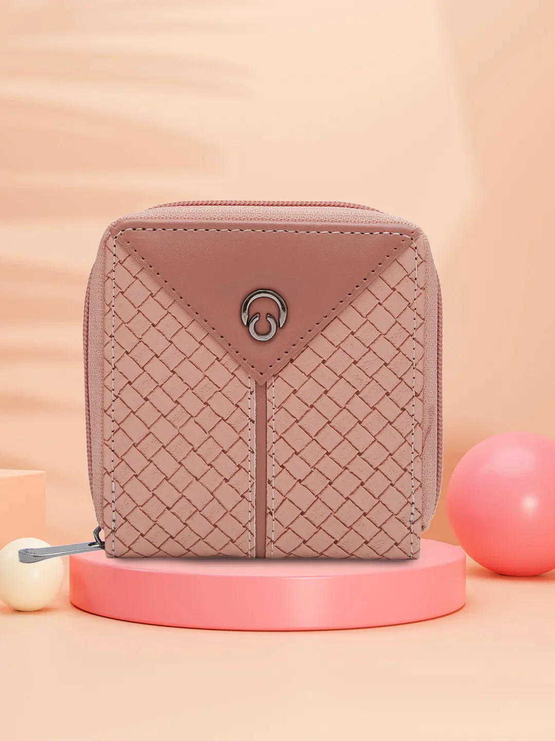 Caprese Arlisa Small Pink Wallet - Image 3