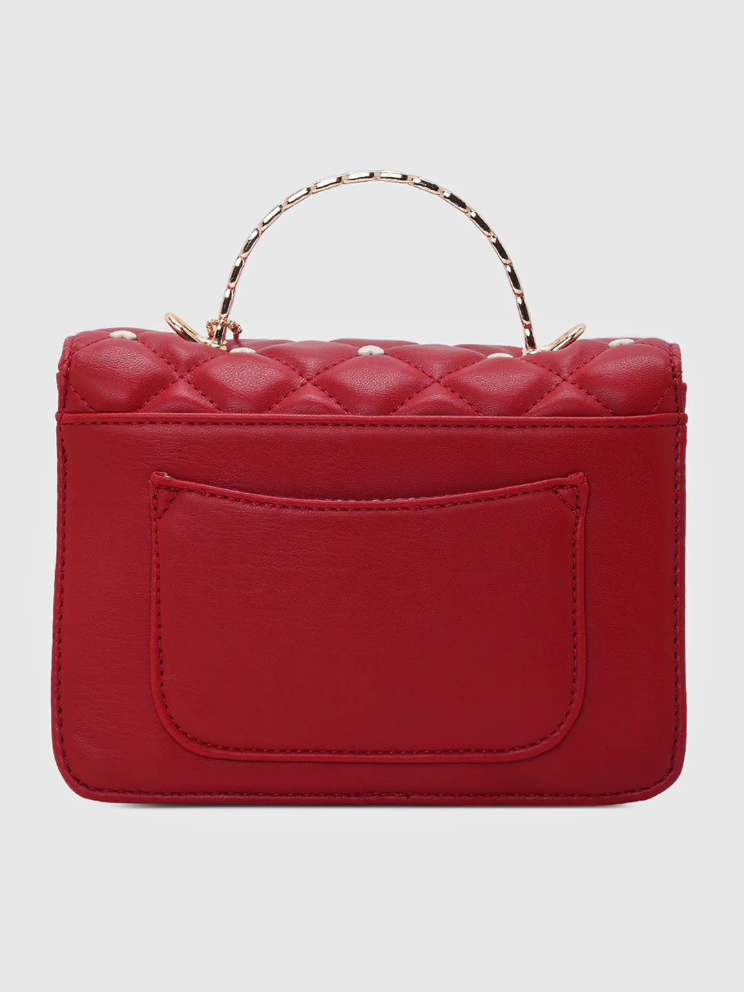 Caprese Ashley Medium Cherry Red Sling Bag - Image 4